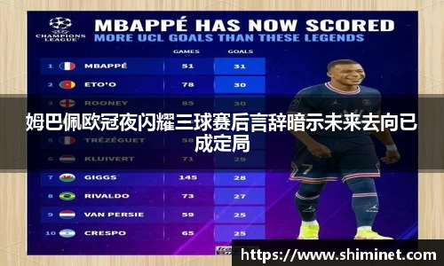 姆巴佩欧冠夜闪耀三球赛后言辞暗示未来去向已成定局